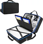 This carrying case for ps5 easily fits in accessories such as a P S 5 console, controller, headphones, and more, with internal grooves designed to prevent each component from shaking, making it a great gift for gamers who like to carry their console.